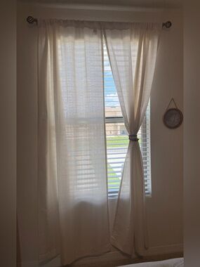 Mainstays Ivory Sheer Curtain Panels.Set of 2 panels